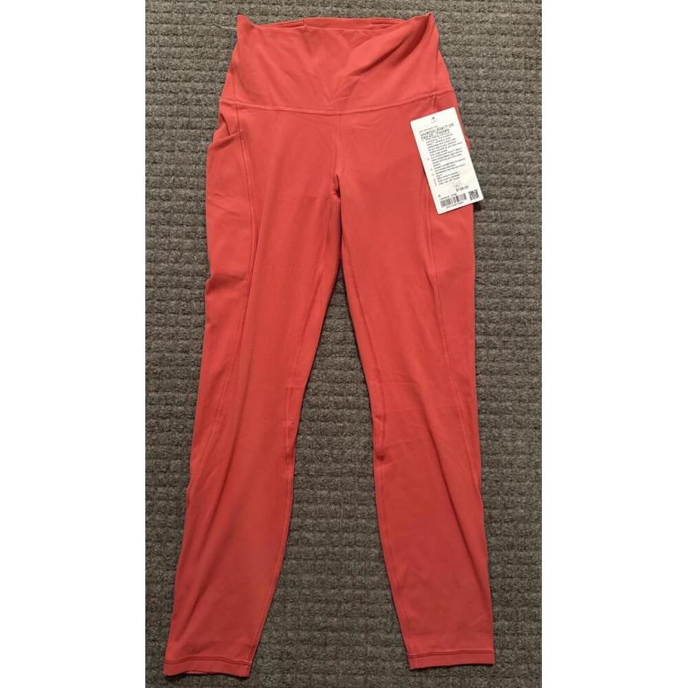 NWTLululemon Women's Desert Red Align High Rise 25" Size 6 Pockets! Active Cabin